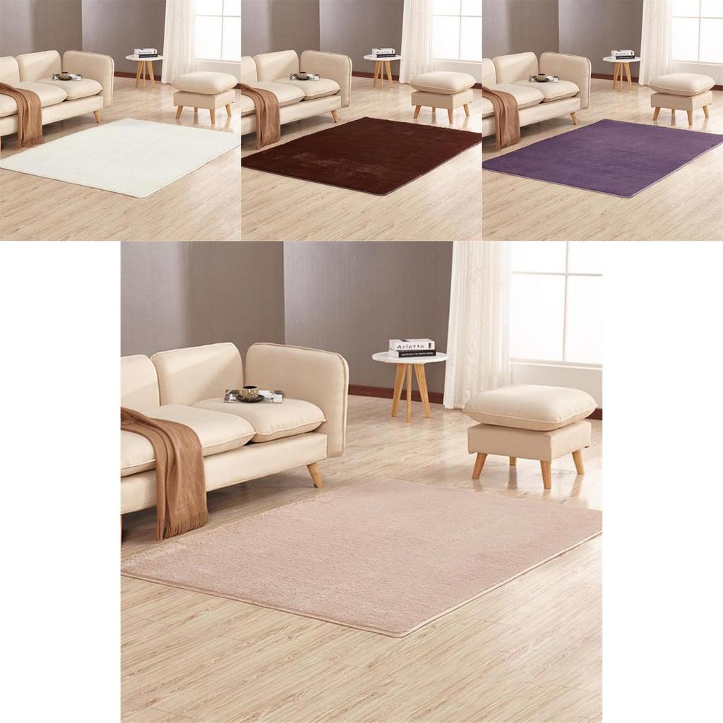 Foldable And Easy To Clean Fluffy Rugs With Antiskid Sole For Home Decor
