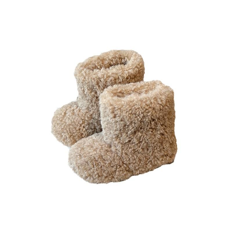 Girls' Fleece-Lined Winter Princess Ankle Boots - Warm, Furry Cotton Snow Boots for Little Girls 2025 Style