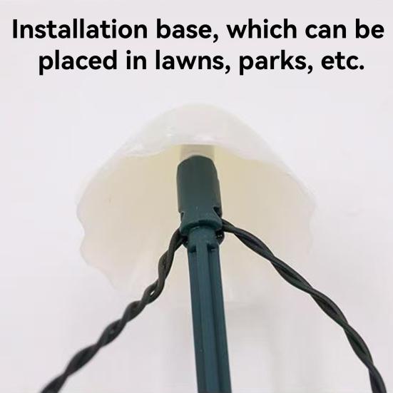 Pilz Solar Lichterkette mit Gartenstab, IP65 Wasserdichte Lichterkette mit 10/20 LEDs, Dekorative Lampe für Außen Garten Hof Terrasse Weg Rasen