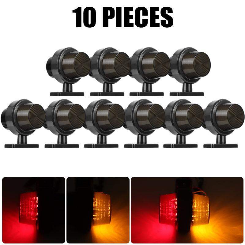 Truck LED Side Marker Light Double Face Indicator Turn Signal Light Rear Stop Warning Lamp 12V 24V For Car Trailer Lorry Van RV
