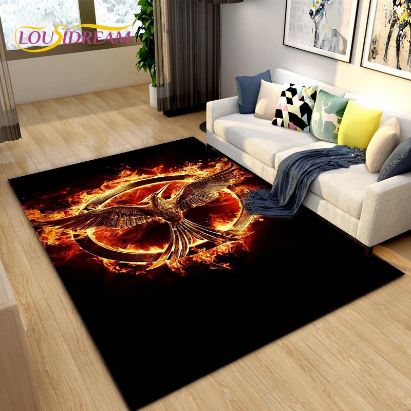 3D Phoenix Bird Area Rug Large,Carpet Rug for Living Room Bedroom Sofa Decoration,Kitchen Bathroom Non-slip Floor Mat  alfombra