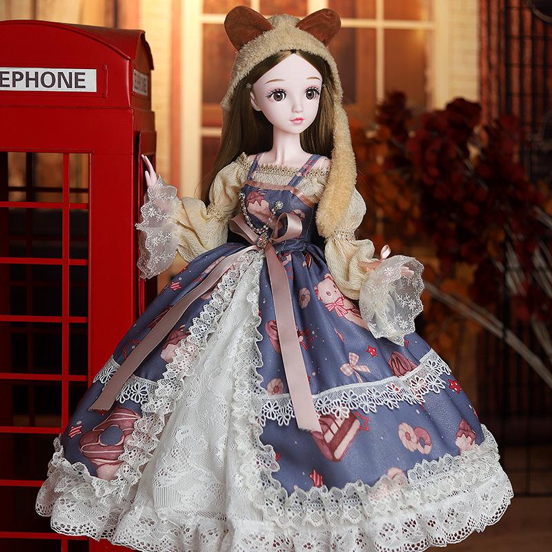 80Cm Large Dress-up Doll Princess Playing House Girl Toy Holiday Birthday Gift Set Gift Box