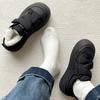 Zapatillas de velcro originales de terciopelo grueso de nicho, zapatillas blancas pequeñas, zapatillas de skate, zapatillas de algodón afelpado.