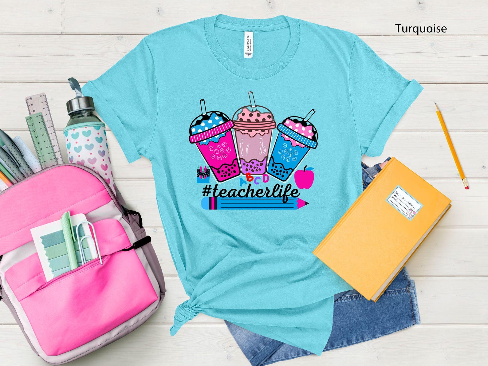 Hashtag TeacherLife Slushy T-Shirt | Funny Teacher Tee XL