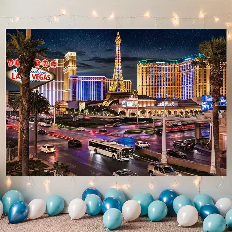 Las Vegas Boulevard Wandteppich für Wohnzimmer, Schlafzimmer und Man Cave Wanddekoration