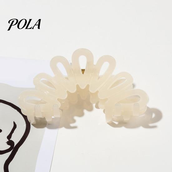 Hair Claw For Buns Back Head Shark Clip, Large Hollow Petal Shape Claw, Bun Holder Lightweight Clip Accessory, Size Shower for Thick And Half-Ties Ice