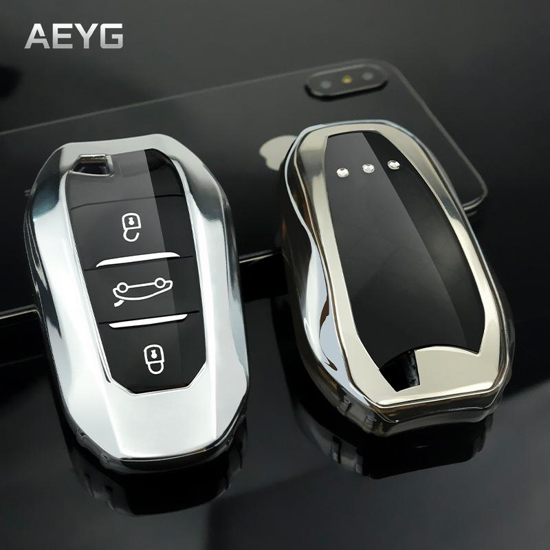 Měkké TPU Pouzdro na klíč od auta Kryt Skořepina Držák Fob Pro Peugeot 308 408 508 2008 3008 4008 5008 Pro Citroen C4 C6 C3-XR Příslušenství