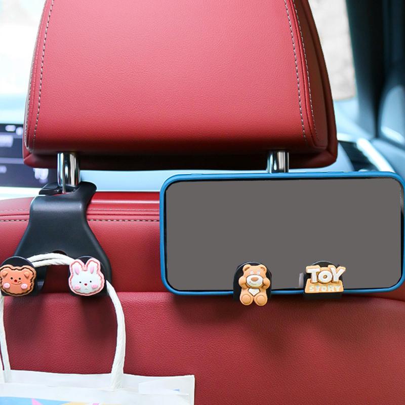 Car Seat Headrest Hook Auto Rear Seat Organizer Hanger Storage Holder For Handbag Purse Bags Clothes Coats