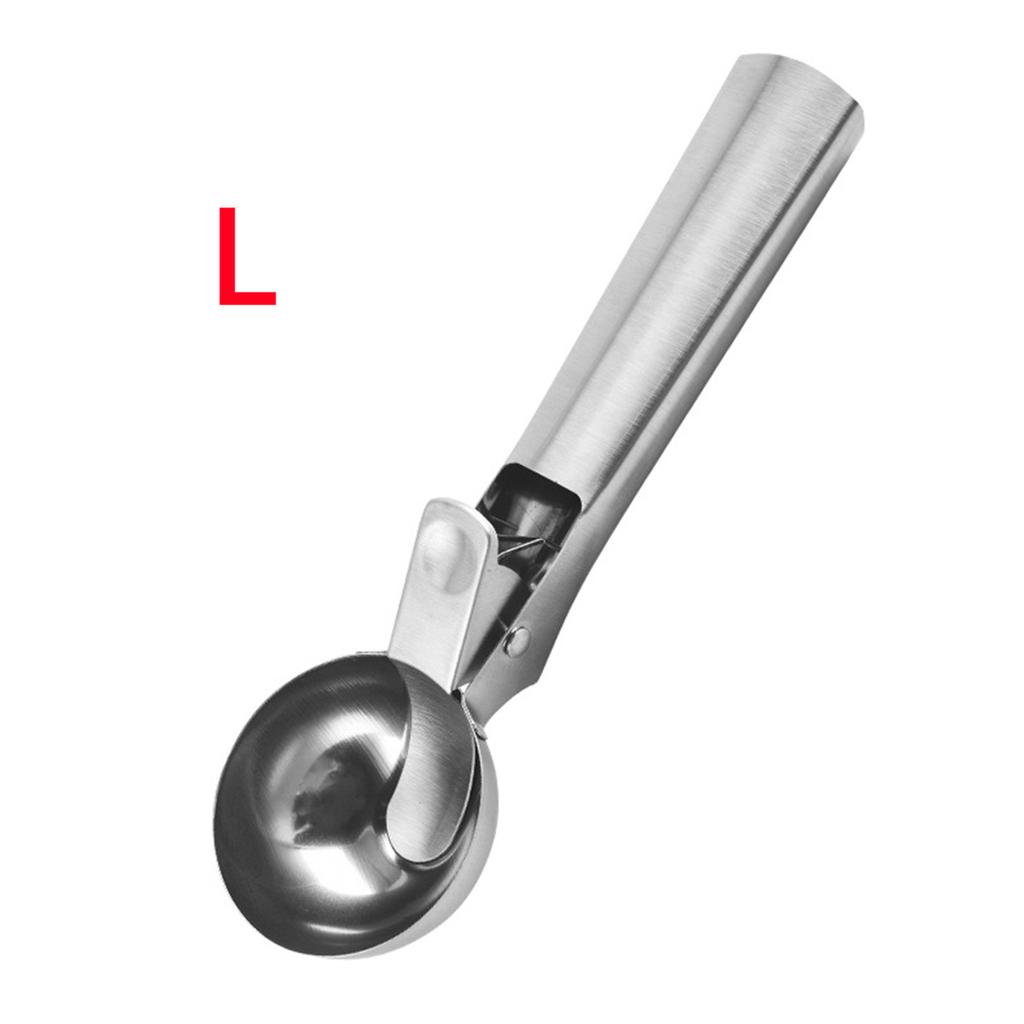 Edelstahl Eisportionierer Fruchtkugelausstecher Eisportionierer Eisportionierer Schneeballformer kreativer Dessertlöffel