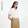LANCY Women's V-Neck Short Sleeve Blouse