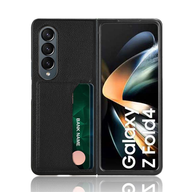 Suitable for Samsung Z FOLD7 phone case, Z fold 6/4/D5 card slot leather protective cover, Zfold3 phone case