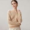 Autumn Winter Women's V-neck Sequined Tassel Pullover Cashmere Sweater