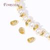 18K Gold Plated Round Curved Disks Spacer Beads Brass Metal Separator Beads For Jewelry Making Supplies DIY Accessories