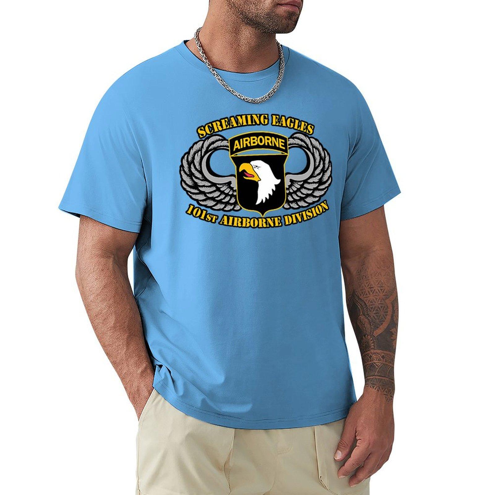 101st Airborne Division Tshirt Blouse Vintage Clothes Blacks Unisexs T Shirts S