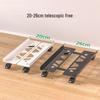 Steel Under-Desk Computer Case Rack with Casters: Movable Office Desk Storage Tray