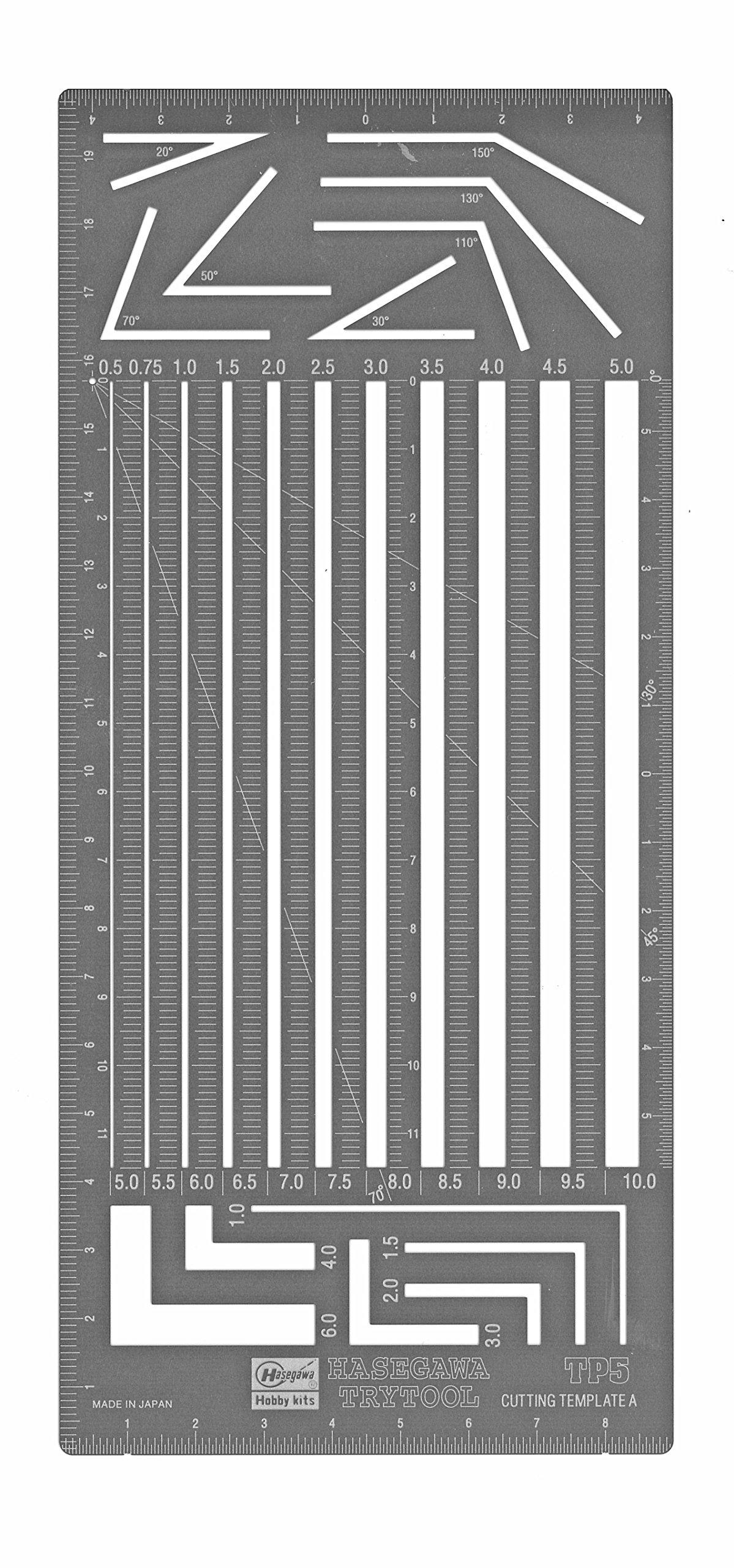 Hasegawa Trytool Cutting Template A Direct Parallel Width Ruler Plastic Model Tool TP5