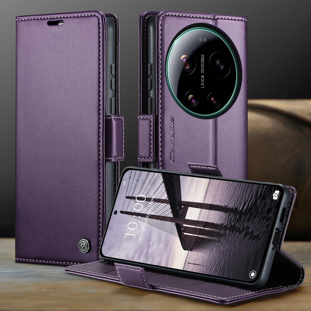 Custodia per Telefono CaseMe di Lusso Magnetica in PU Pelle Per Xiaomi 17 Ultra Antiurto Tasca Portacarte Copertura Per Xiaomi17Ultra