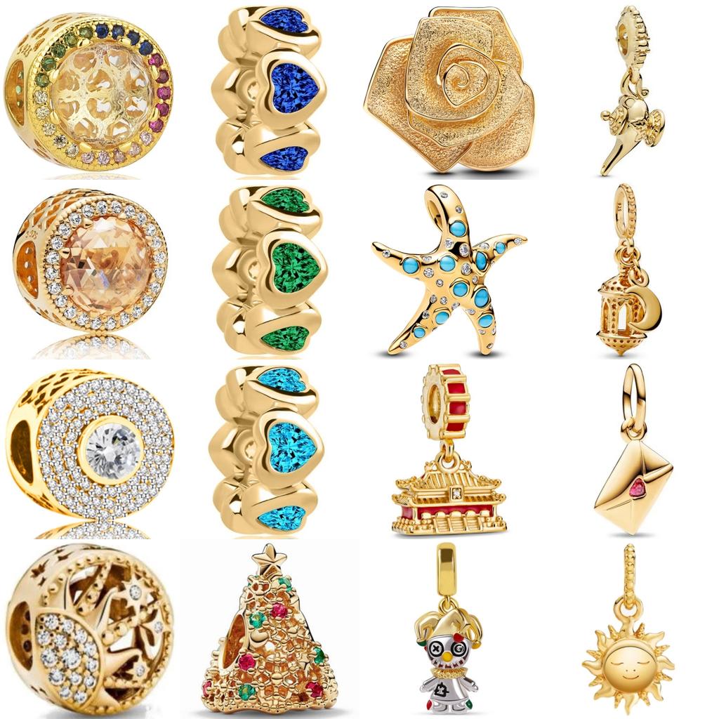 Authentic copper Plated Gold Plated Color Starfish Clown Beaded Pendant Charm Bead Charms for Necklaces Do It Yourself Bracelets Ladies Jewellery Gift