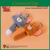 Tom Jerry And Large Head Shape Tail Vibrating Plush Pendant Keychain Funny