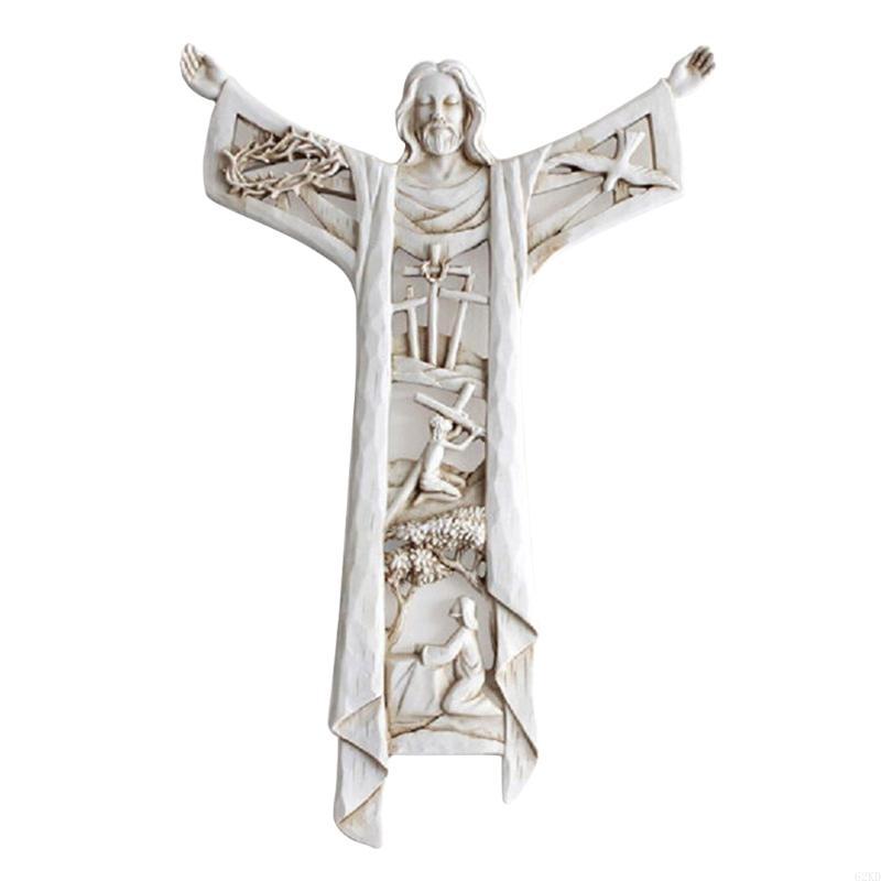 62KD Risen Christ Last Supper Wall for Cross Hanging Decoration for First Holy Communion Baptism Christian Gift