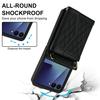 For Samsung Galaxy Z Flip7 5G Case Card Holders RFID Blocking PU Leather Phone Back Cover with Shoulder Strap