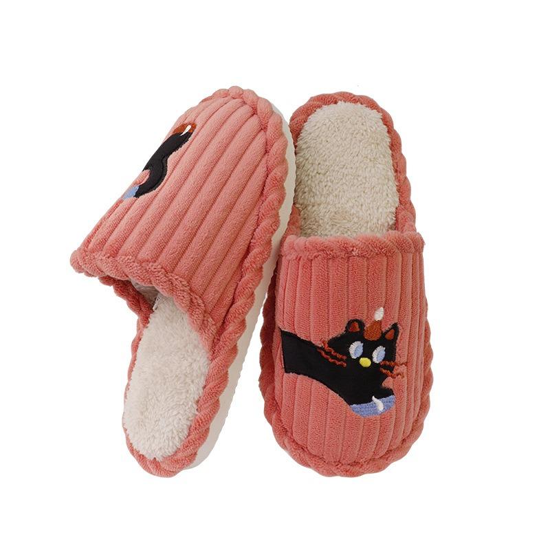 Kreativní pruhované jezevčíkovské kočičí bavlněné pantofle Domácí zábavné denní ležérní bavlněné pantofle
