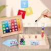 Children's Number Matching, Test Tube Clips, Beads, Math Teaching Aids, Color Classification, Fine Action Games, Wooden Toys