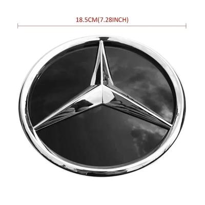 Bilklistermärke För Mercedes Benz 3D ABS-logotyp Stjärnlogotypmärke för främre grill Spegelns undersida för Mercedes-Benz för Mercedes-Benz W17