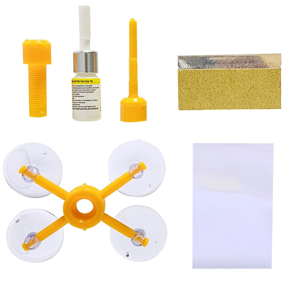 Windshield Repair Kit Quick Fix Car Cracked Glass Windscreen Repair Tool Resin Sealer DIY Auto Window Screen Polishing Hoses Windshield Washer 1