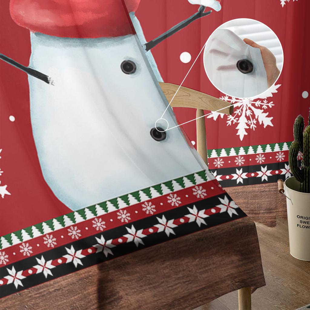 Jul Snöflinga Snögubbe Skira Gardiner För Barn Sovrum Vardagsrum Voilegardiner Jul Kök Tyllgardin