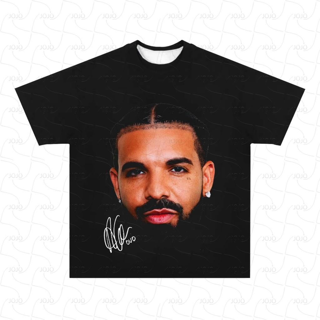 Real Rapper Drake Retro Graphic T Shirt Men's Hip Hop Clothing Y2k Unisex Fashion Oversized West Coast Gangster Top Gift for Fan