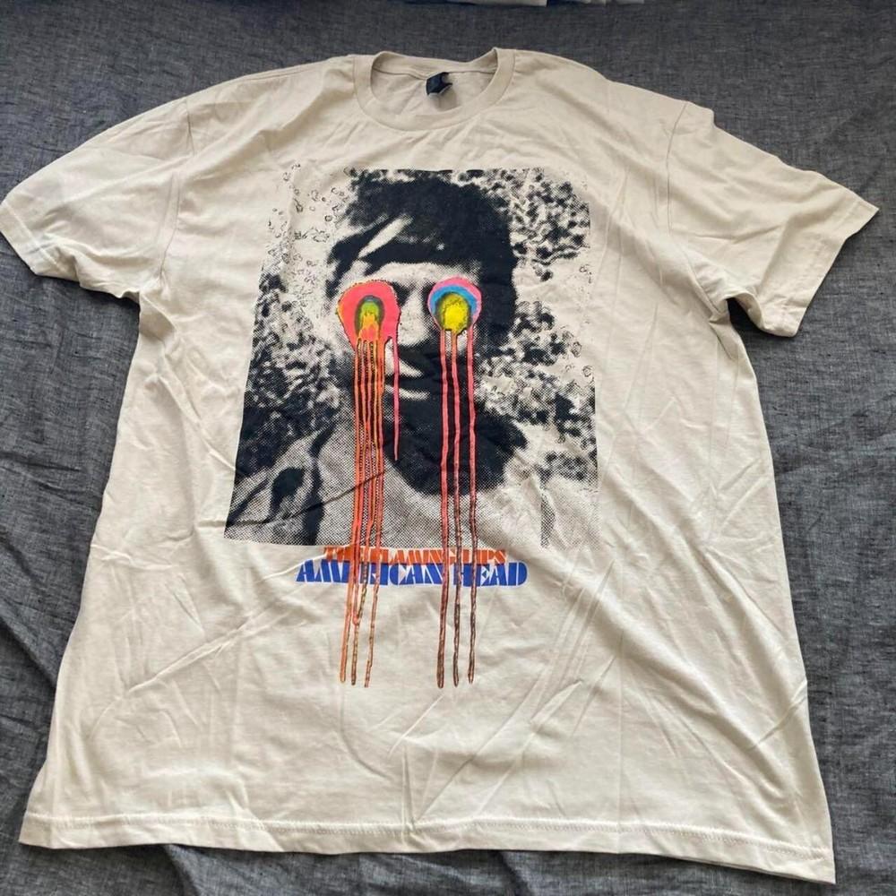

The Flaming Lips rock music tour concert short sleeve sand color shirt KV35022 Unisex T-Shirt XXXXL