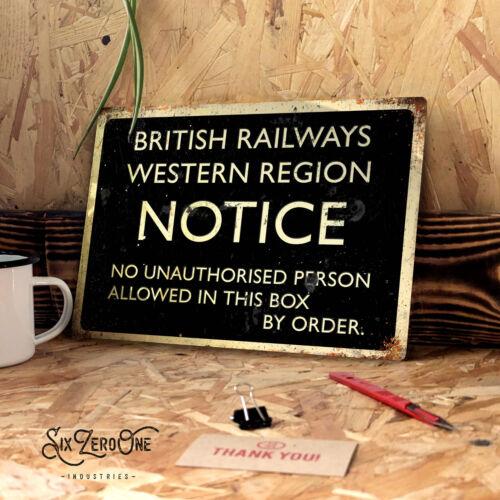 Western region NOTICE metal sign railway rusty vintage look steam engine trainAluminum 20x30cm(7.8x11.8inch)