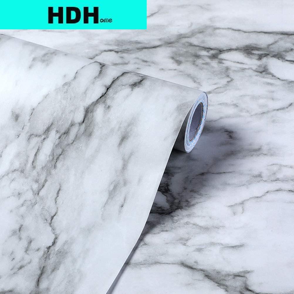 Gray Marble Self-Adhesive Wallpaper Waterproof Vinyl Peel and Stick Wallpapers for Old Furniture Kitchen Countertop Granite Film