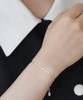 Alleun Silver 925 Thin Chain Cut 3-Strand Twist Bracelet