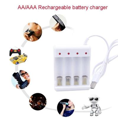 4 Slots LED Indicator Rechargeable AA/AAA Ni-MH Ni-Cd Battery Charger Practical