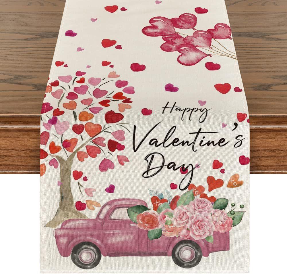Desktop Ornaments Love Table Flag Tablecloth 33*183cm Table Runner For Festive Atmosphere Event Decoration Valentine's Day Party