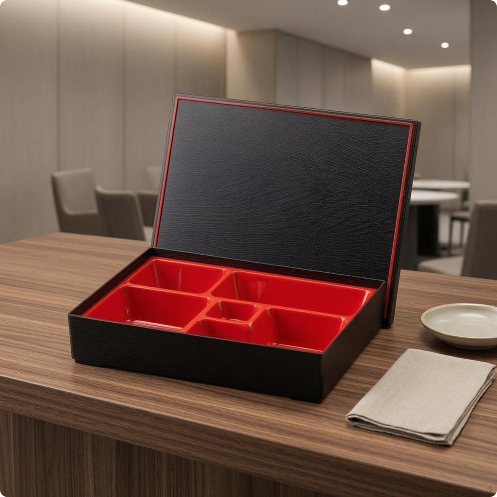 Bento Box a Cinque Scomparti Coperchio Aderente Rettangolare Pranzo Riutilizzabile Conservazione Pasti S 5scomparti