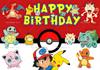 Kids Birthday Party Backdrop Anime Pokemon Pikachu Pocket Monster Baby Shower Banner Studio Photography Background Supplies