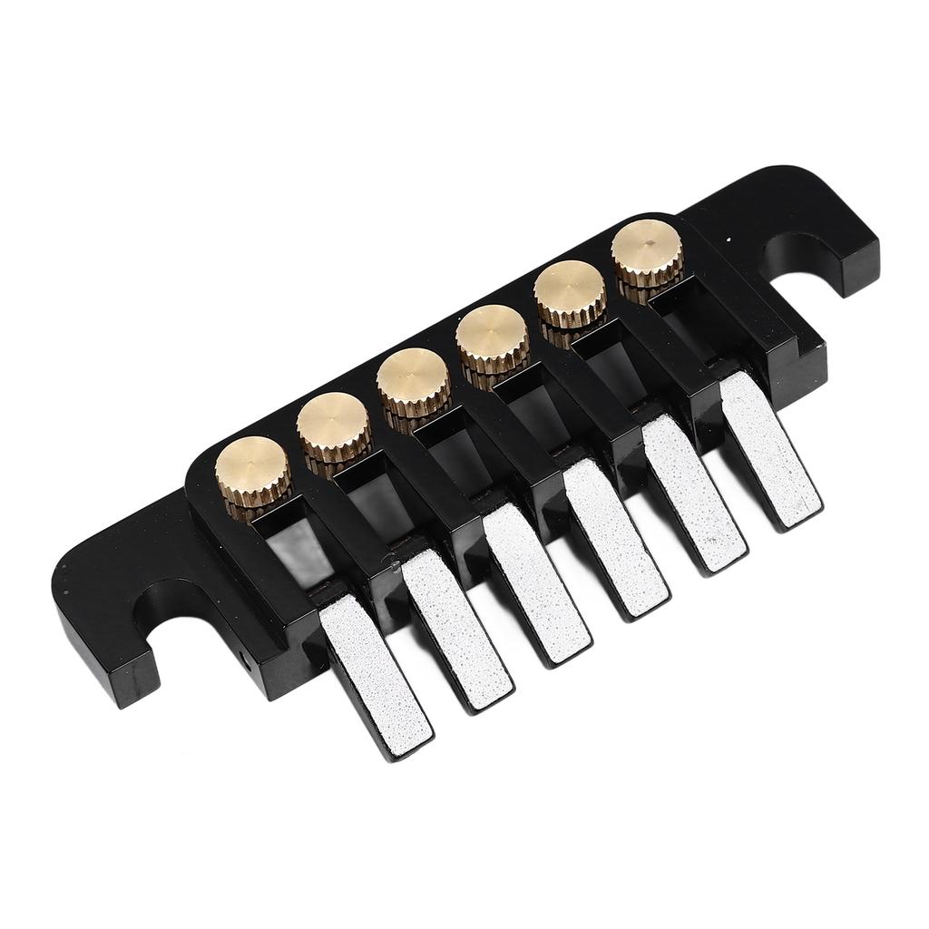 Guitar Bridge Tailpiece Replacement Vintage Style Aluminum Alloy Copper 6 String Electric Guitar Stop Bar Black