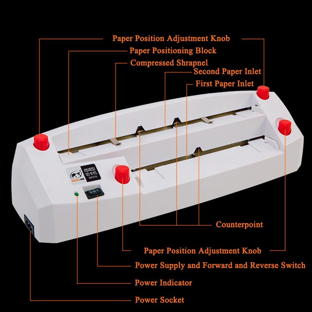 AC220V-240V SK316 20W Name Card Cutter New Automatic Name Card Slitter Business Card Cutting Machine