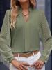 2023 European Spring-Summer Women's Patchwork Chiffon Long-Sleeve Solid Color Shirt