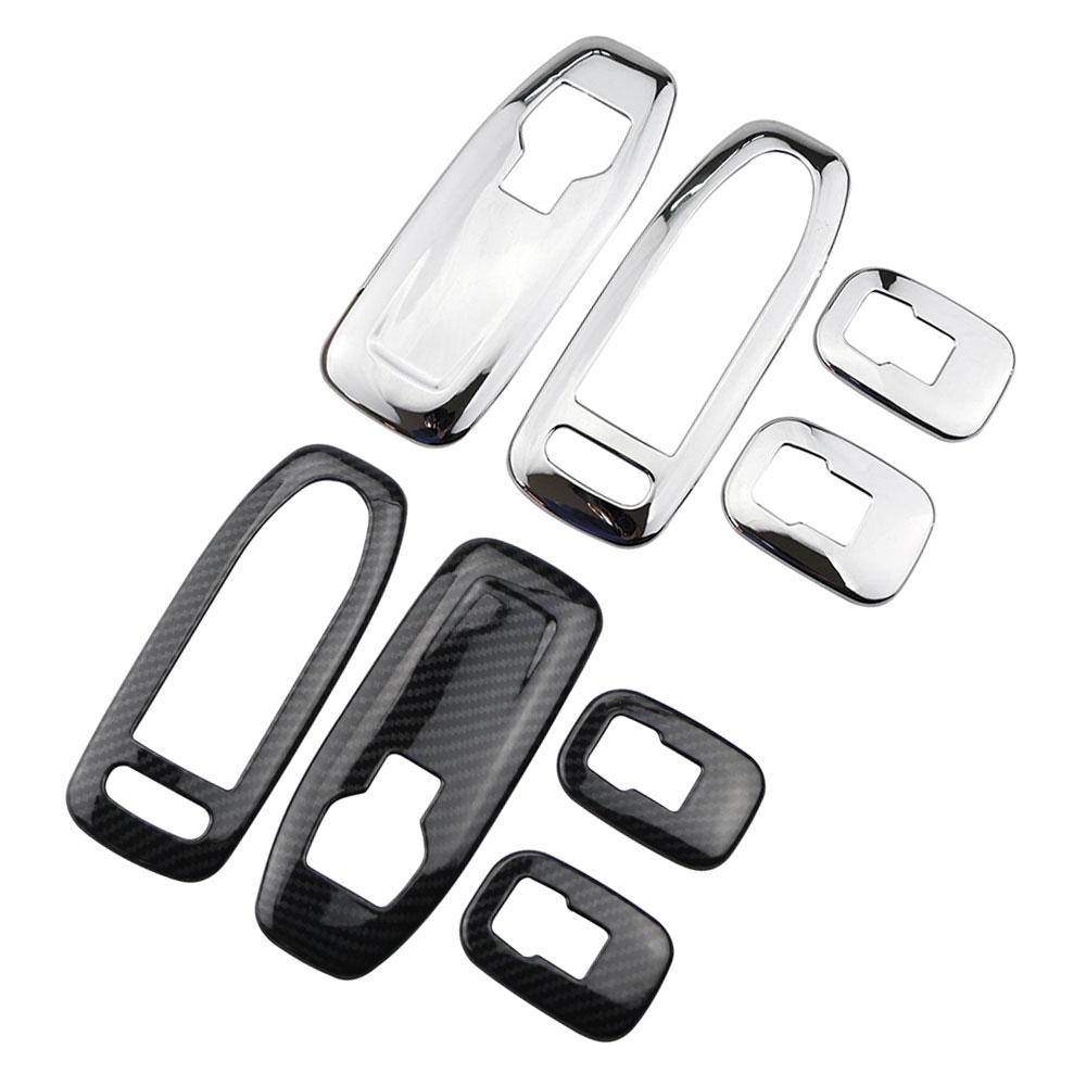 4PCS Windows Lifter Panel Cover Trim for Peugeot 2008 208 2014-2019 ABS Door Window Lift Button Switch Decoration Sticker Accessories
