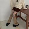 Campus Style Leg Warmers Gothic Ruffle Long Socks Leggings Gaiters Autumn Winter Flare Cuffs Ankle Heaps Socks