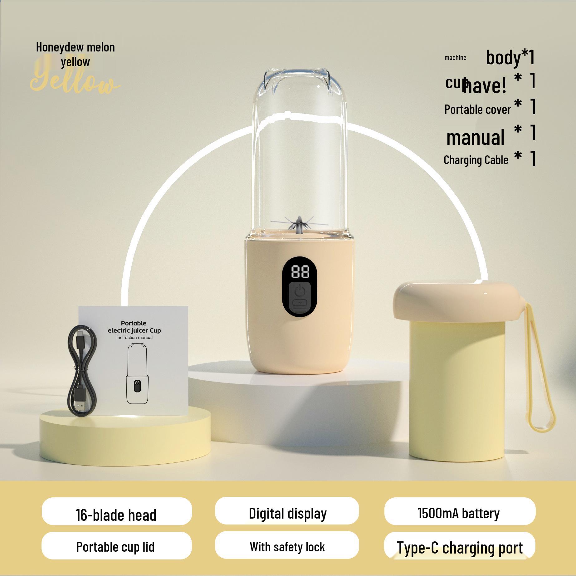 

Портативная USB-перезаряжаемая дорожная соковыжималка - Свежий сок на ходу абрикосовый