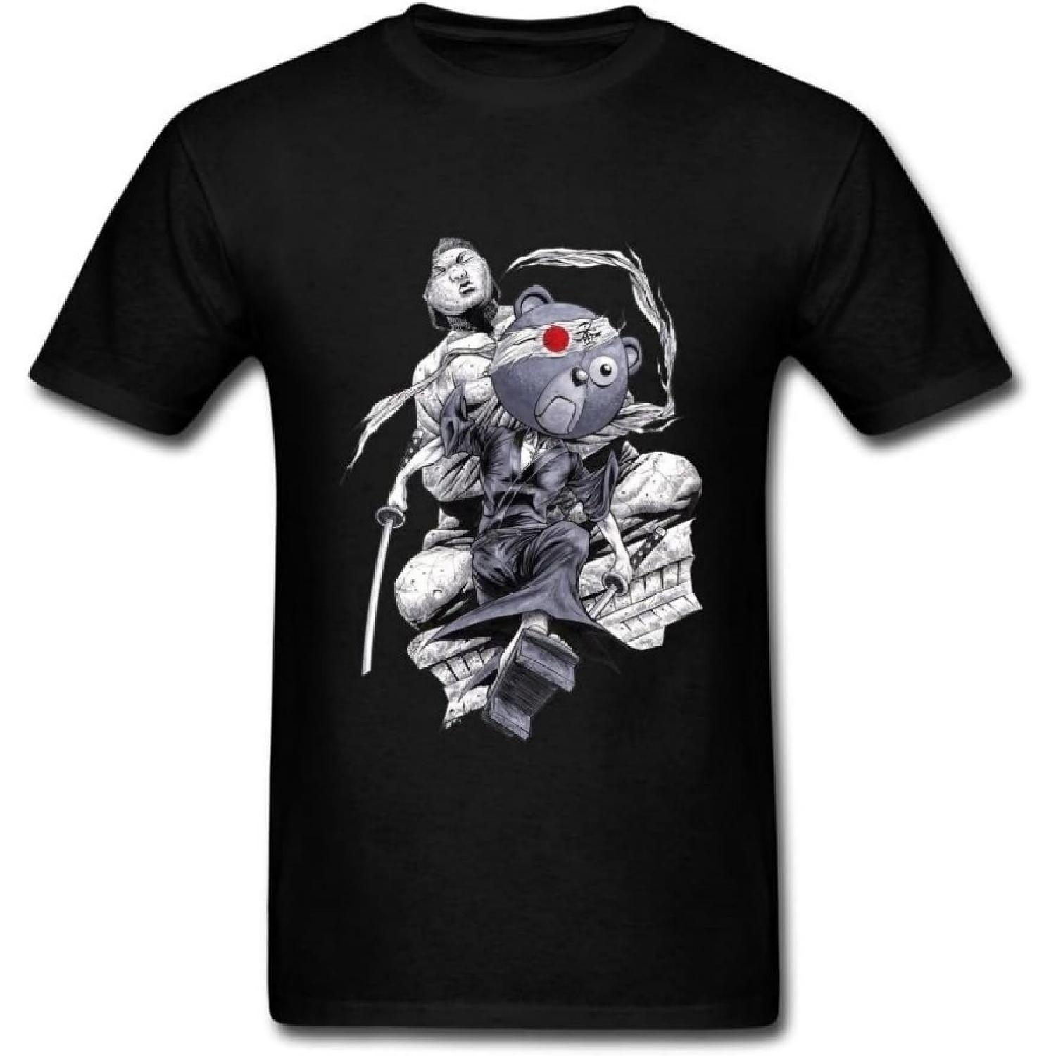 JuDian Afro Samurai Kuma T Shirt for Men XXXXXL разноцветный