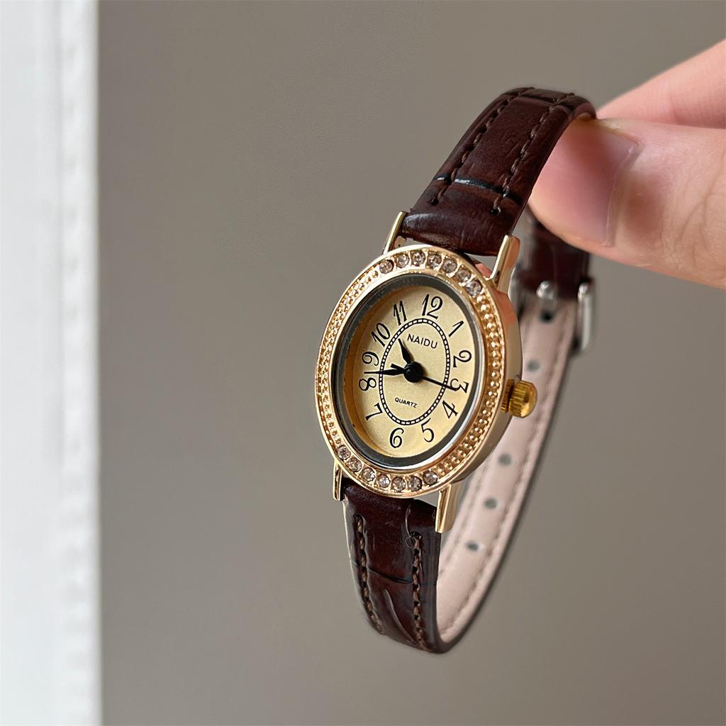 Oval Belt Diamond Women'S Watch Small Dial Retro Delicate Casual Women'S Watch Source Price