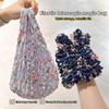 Flower Expansion Fold Pleated Flexible Stretch Mini Shopping Bag Large Capacity Bubble Elastic Portable Handbag Storage Bag