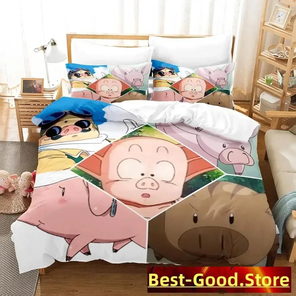 Pink Pig Bedding Set Single Twin Full Queen King Size Bed Set Aldult Kid Bedroom Duvetcover Sets Anime Parure De Lit Bed