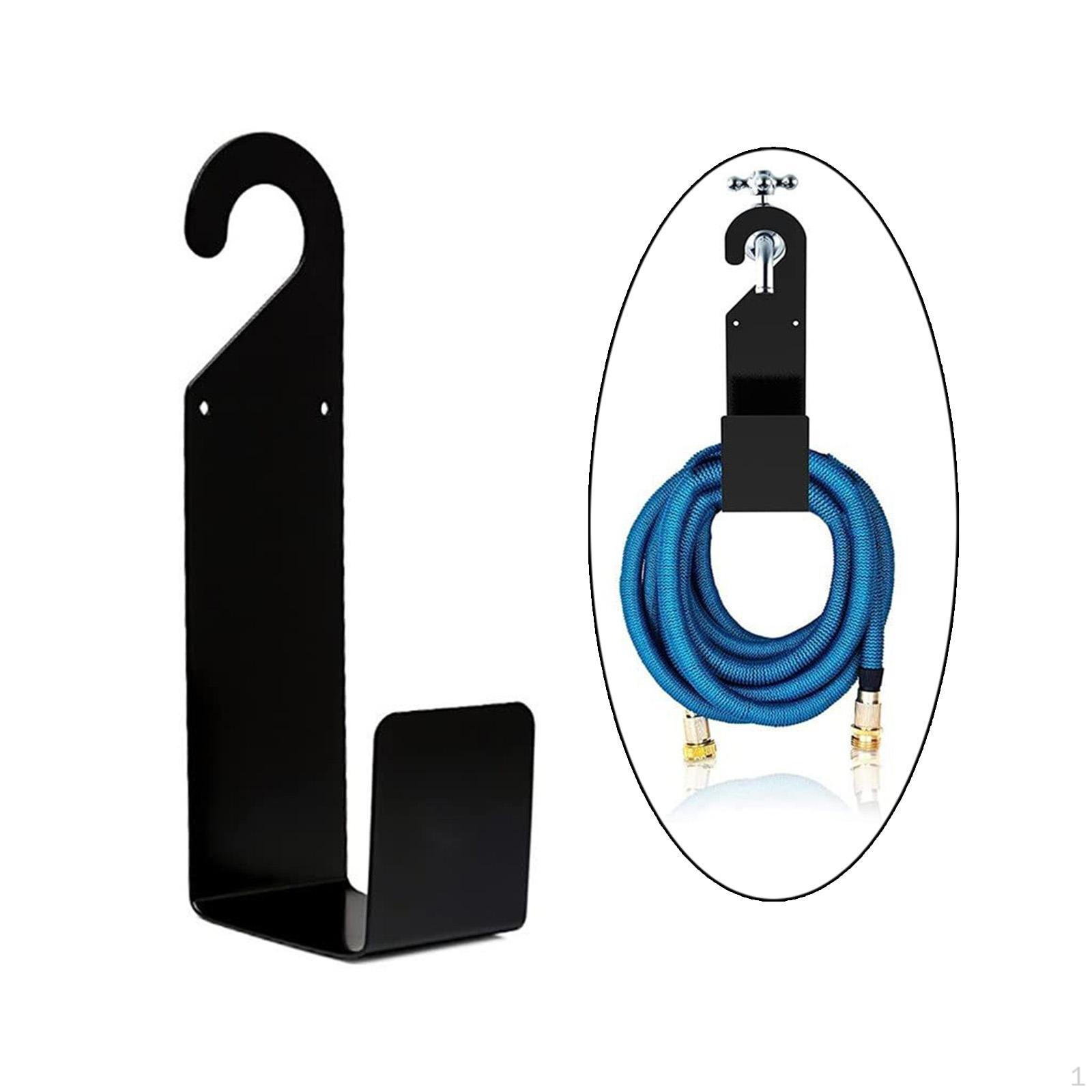 

Гаражные крюки Держатель для садового шланга Железный Черный Органайзер Хозяйственный Настенный монтаж для